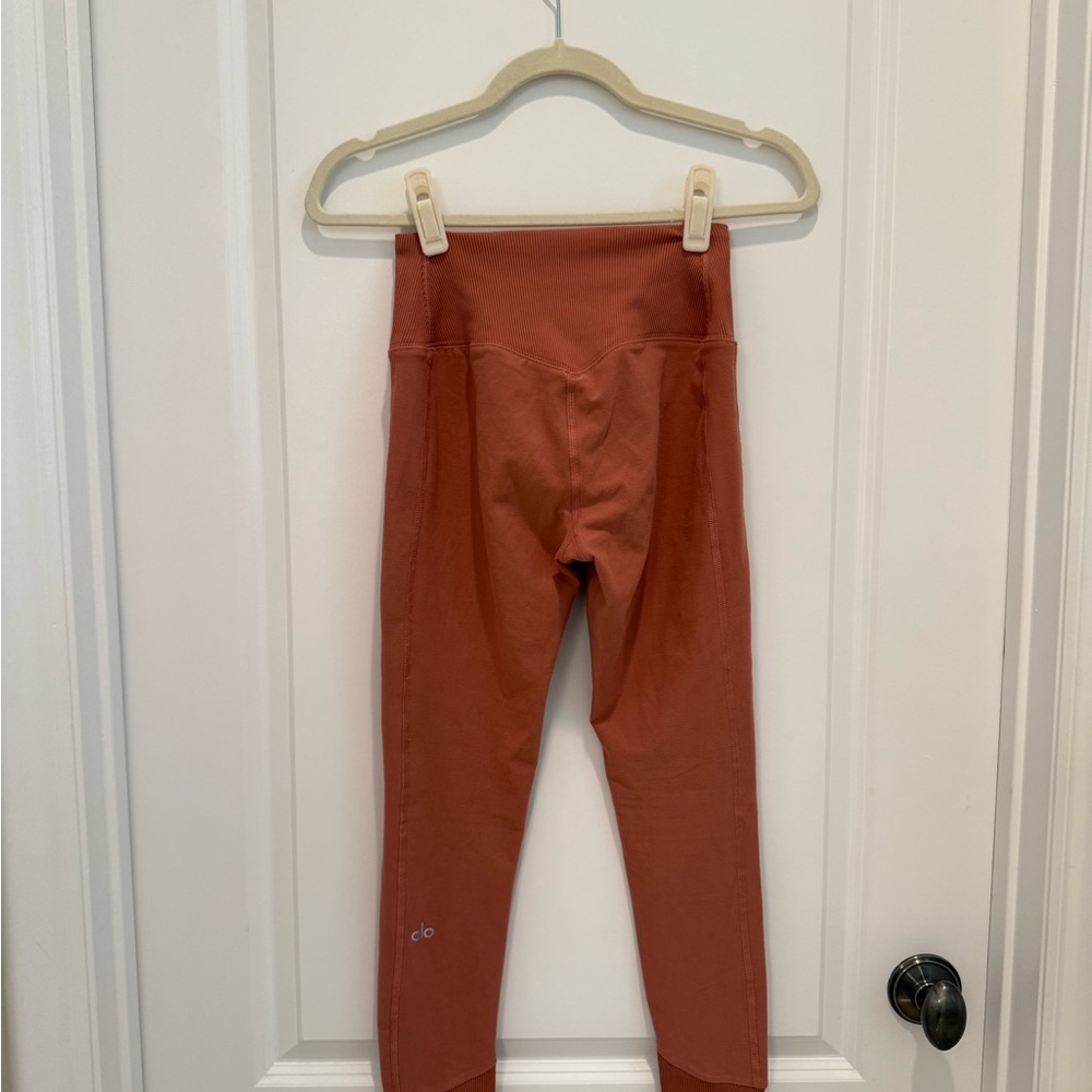 High-Waist Alosoft Lounge Legging in Terracotta - Picture 7 of 11